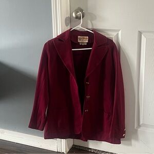 Vintage Burgundy Blazer